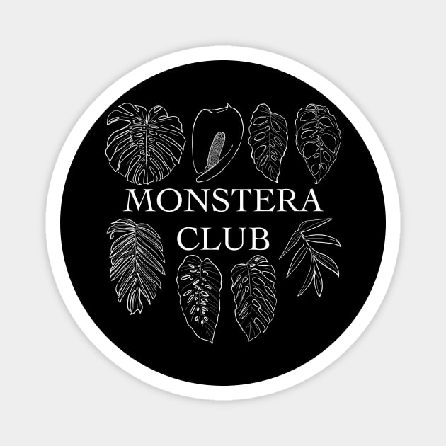 Monstera Club Magnet by thenordicjungle
